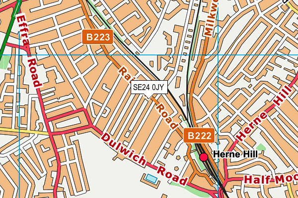 SE24 0JY map - OS VectorMap District (Ordnance Survey)