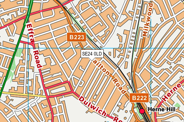 SE24 0LD map - OS VectorMap District (Ordnance Survey)