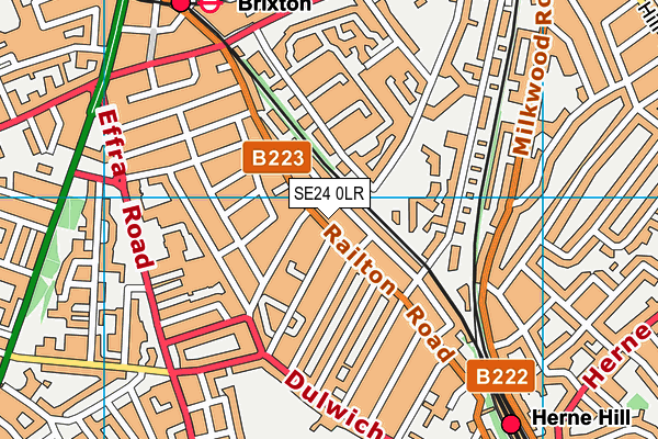 SE24 0LR map - OS VectorMap District (Ordnance Survey)