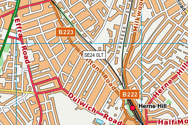 SE24 0LT map - OS VectorMap District (Ordnance Survey)