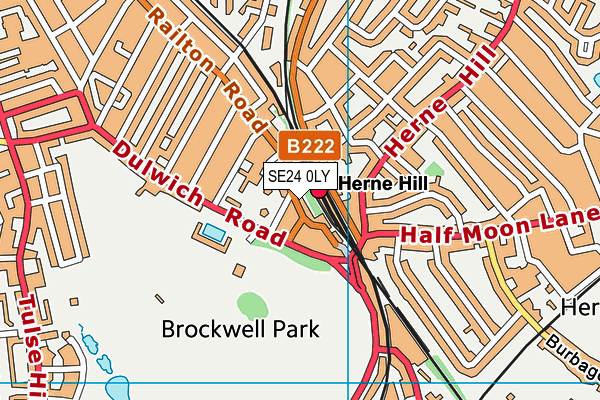 SE24 0LY map - OS VectorMap District (Ordnance Survey)