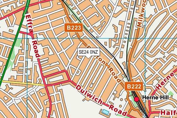SE24 0NZ map - OS VectorMap District (Ordnance Survey)