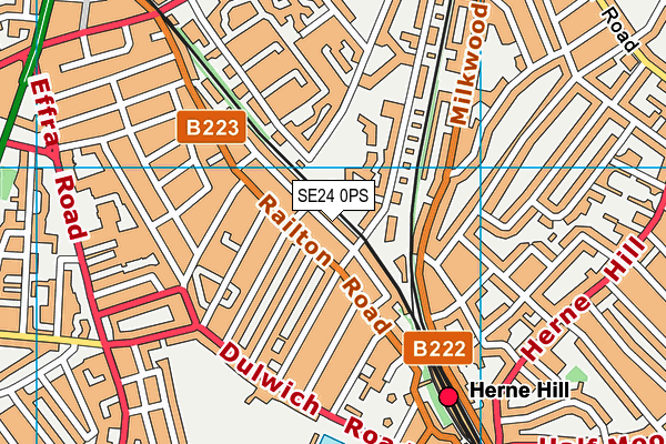 SE24 0PS map - OS VectorMap District (Ordnance Survey)