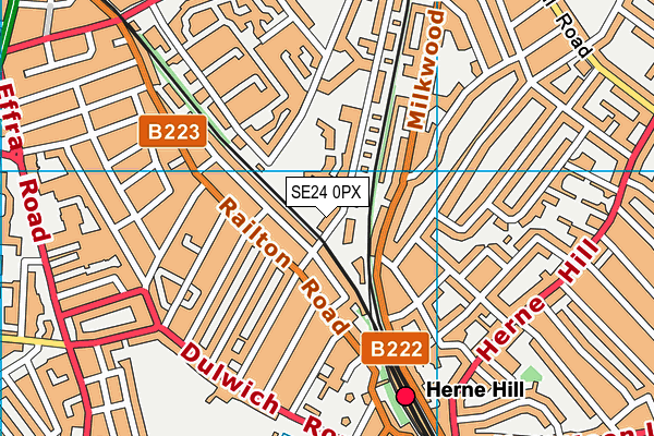 SE24 0PX map - OS VectorMap District (Ordnance Survey)