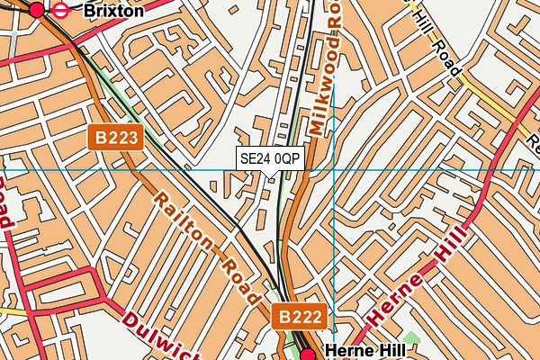 SE24 0QP map - OS VectorMap District (Ordnance Survey)
