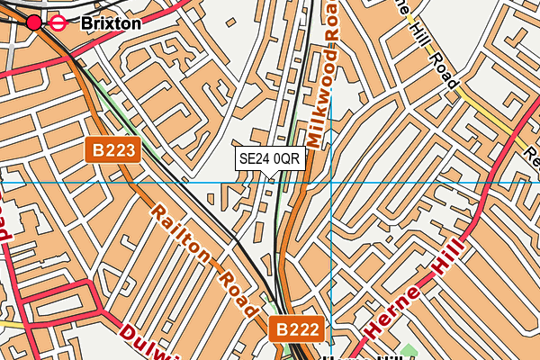 SE24 0QR map - OS VectorMap District (Ordnance Survey)
