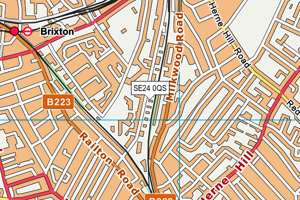 SE24 0QS map - OS VectorMap District (Ordnance Survey)