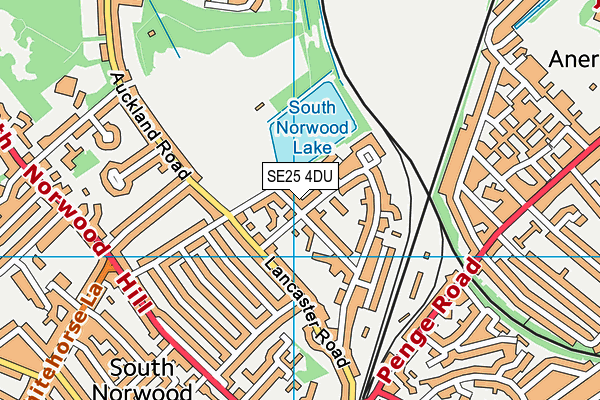 SE25 4DU map - OS VectorMap District (Ordnance Survey)