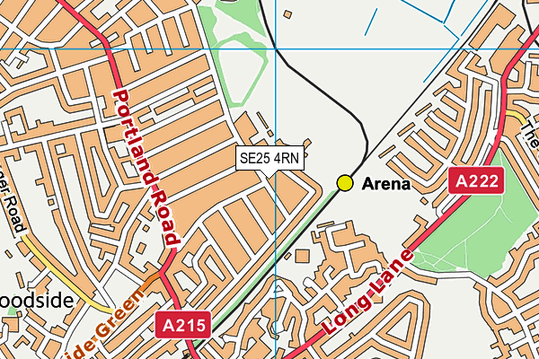 SE25 4RN map - OS VectorMap District (Ordnance Survey)
