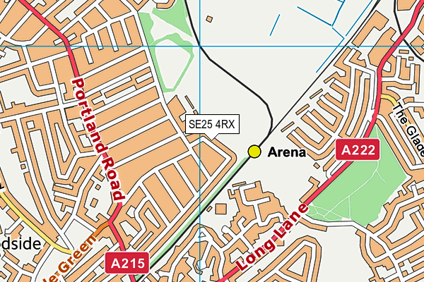 SE25 4RX map - OS VectorMap District (Ordnance Survey)