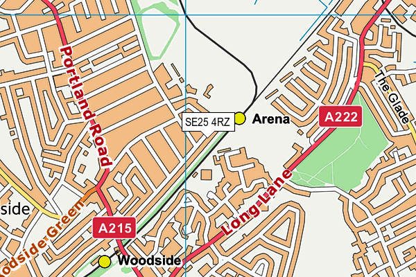 SE25 4RZ map - OS VectorMap District (Ordnance Survey)