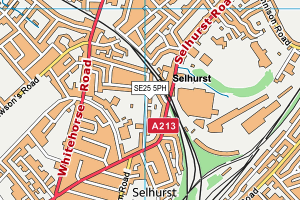 Selhurst Sports Arena map (SE25 5PH) - OS VectorMap District (Ordnance Survey)
