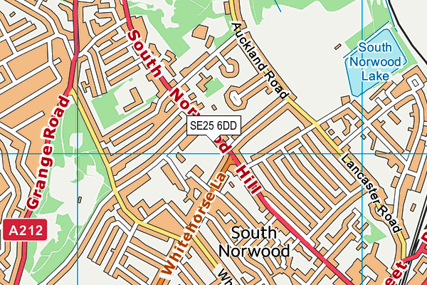 SE25 6DD map - OS VectorMap District (Ordnance Survey)