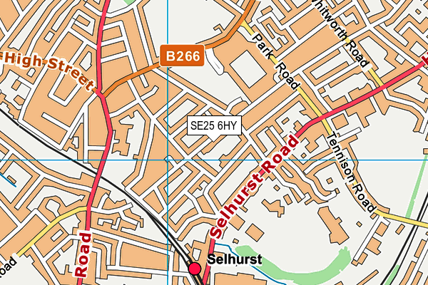 SE25 6HY map - OS VectorMap District (Ordnance Survey)