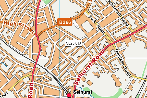 SE25 6JJ map - OS VectorMap District (Ordnance Survey)
