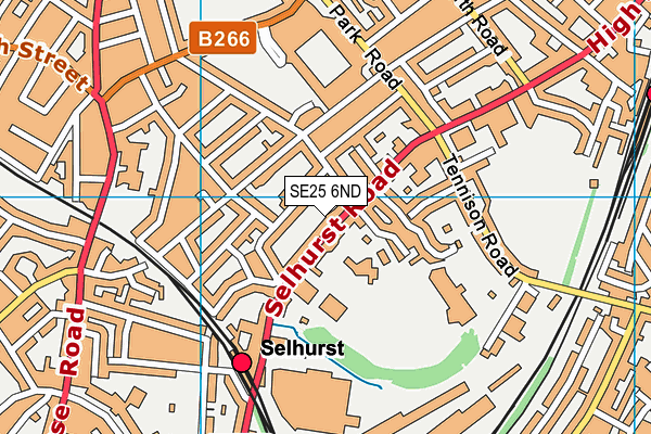 SE25 6ND map - OS VectorMap District (Ordnance Survey)