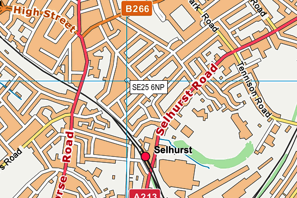 SE25 6NP map - OS VectorMap District (Ordnance Survey)