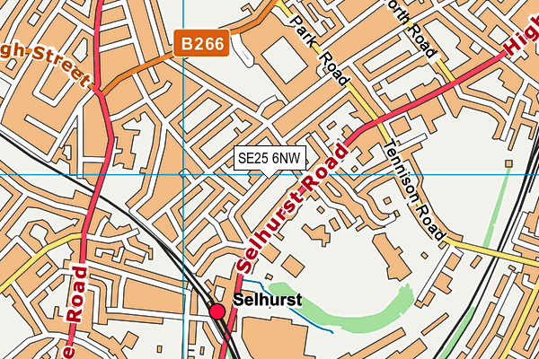 SE25 6NW map - OS VectorMap District (Ordnance Survey)