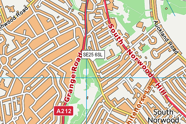 SE25 6SL map - OS VectorMap District (Ordnance Survey)