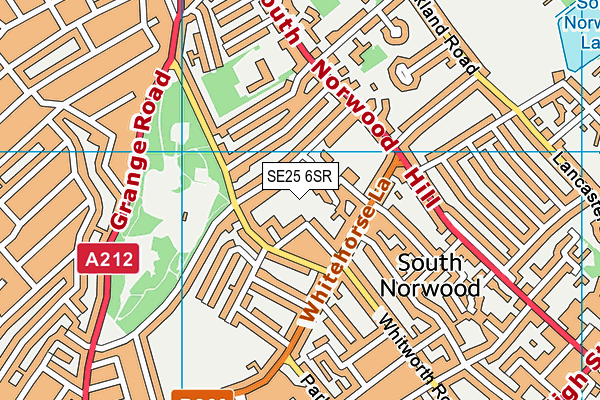 SE25 6SR map - OS VectorMap District (Ordnance Survey)
