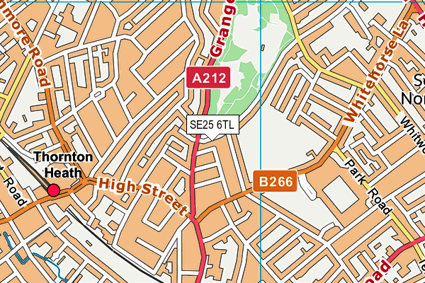 SE25 6TL map - OS VectorMap District (Ordnance Survey)