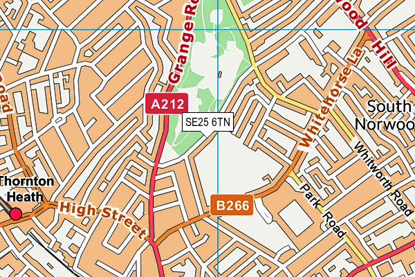SE25 6TN map - OS VectorMap District (Ordnance Survey)