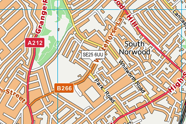 SE25 6UU map - OS VectorMap District (Ordnance Survey)