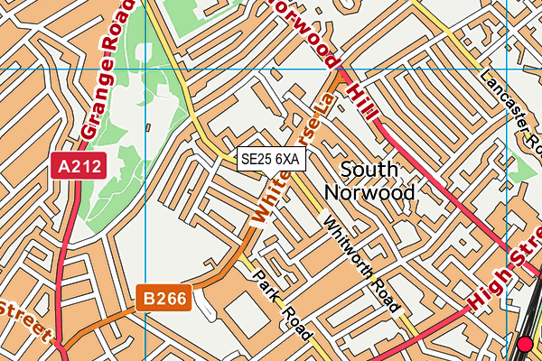 SE25 6XA map - OS VectorMap District (Ordnance Survey)