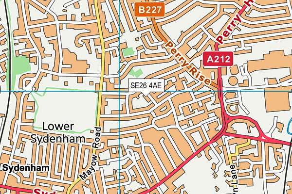 SE26 4AE map - OS VectorMap District (Ordnance Survey)