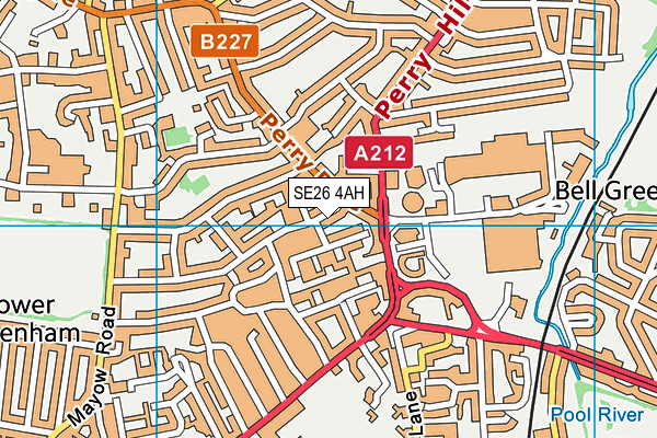 SE26 4AH map - OS VectorMap District (Ordnance Survey)