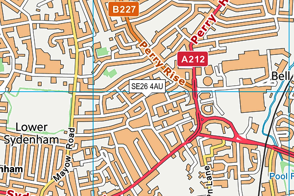 SE26 4AU map - OS VectorMap District (Ordnance Survey)