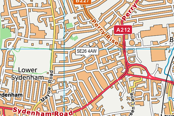 SE26 4AW map - OS VectorMap District (Ordnance Survey)
