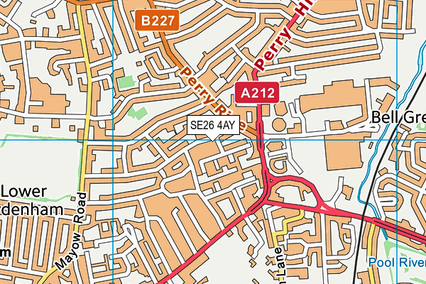 SE26 4AY map - OS VectorMap District (Ordnance Survey)