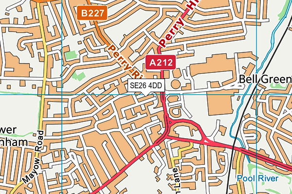 SE26 4DD map - OS VectorMap District (Ordnance Survey)