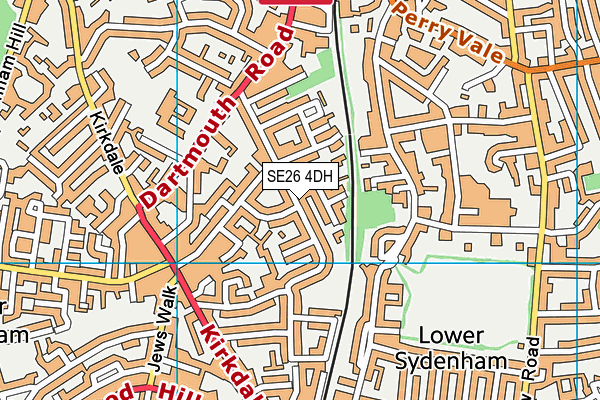 SE26 4DH map - OS VectorMap District (Ordnance Survey)