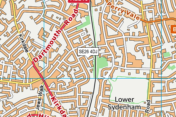 SE26 4DJ map - OS VectorMap District (Ordnance Survey)