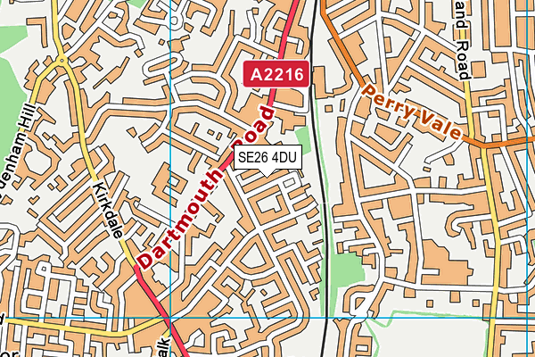 SE26 4DU map - OS VectorMap District (Ordnance Survey)