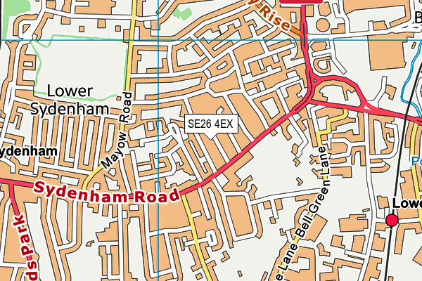 SE26 4EX map - OS VectorMap District (Ordnance Survey)