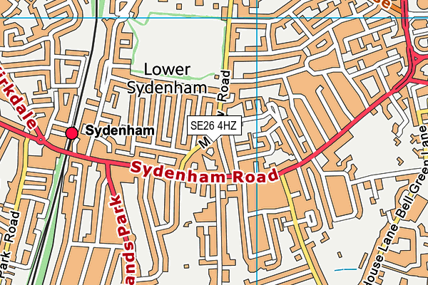 SE26 4HZ map - OS VectorMap District (Ordnance Survey)