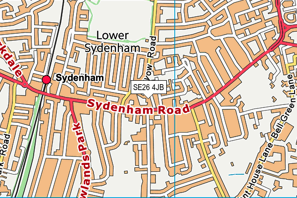 SE26 4JB map - OS VectorMap District (Ordnance Survey)