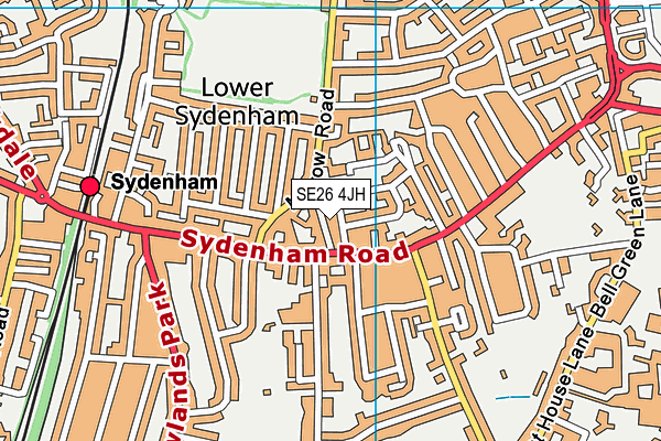 SE26 4JH map - OS VectorMap District (Ordnance Survey)