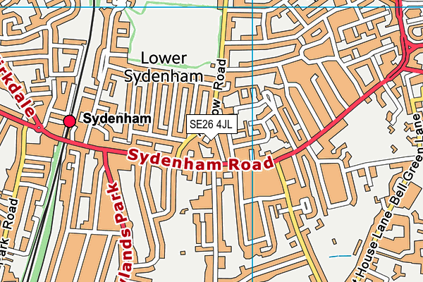 SE26 4JL map - OS VectorMap District (Ordnance Survey)