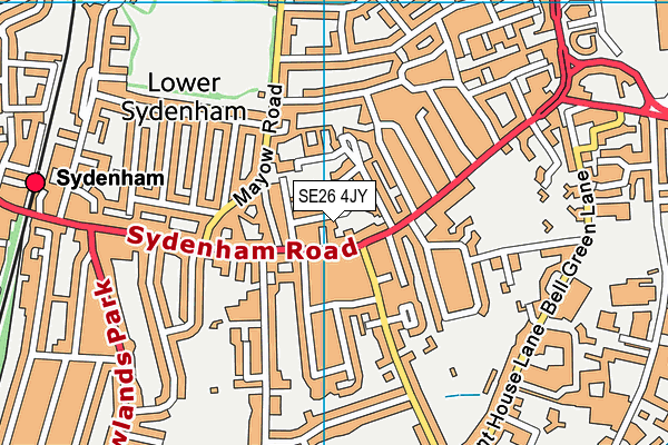 SE26 4JY map - OS VectorMap District (Ordnance Survey)