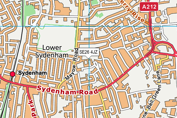 SE26 4JZ map - OS VectorMap District (Ordnance Survey)