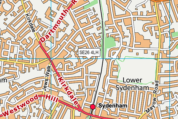 SE26 4LH map - OS VectorMap District (Ordnance Survey)