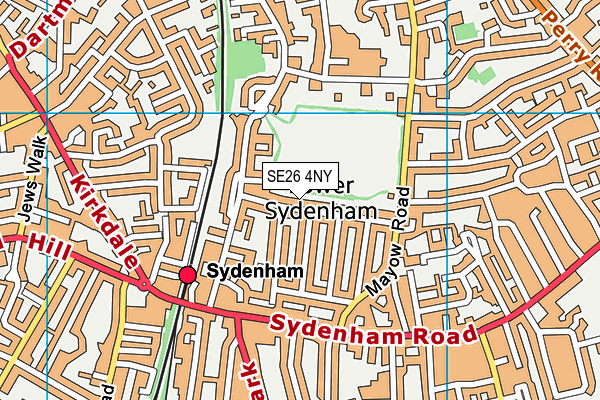 SE26 4NY map - OS VectorMap District (Ordnance Survey)