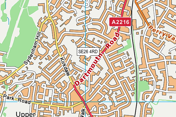 Sydenham School map (SE26 4RD) - OS VectorMap District (Ordnance Survey)