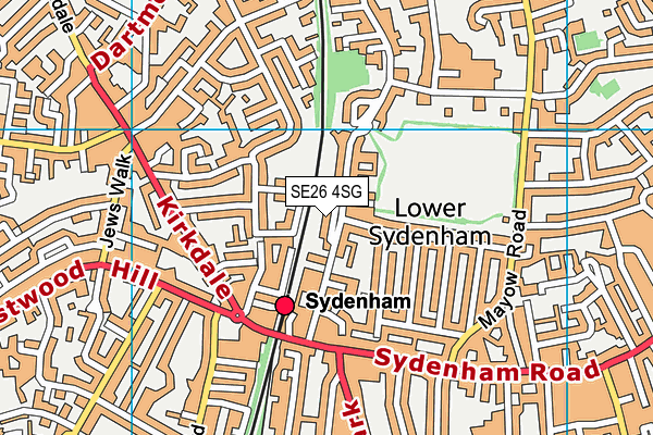 SE26 4SG map - OS VectorMap District (Ordnance Survey)