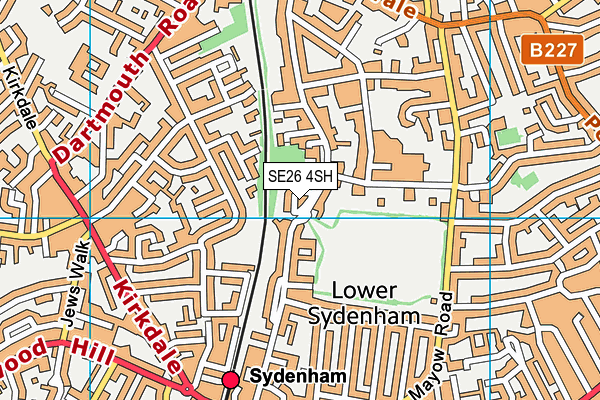SE26 4SH map - OS VectorMap District (Ordnance Survey)