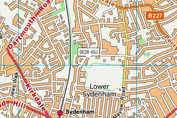 SE26 4SJ map - OS VectorMap District (Ordnance Survey)